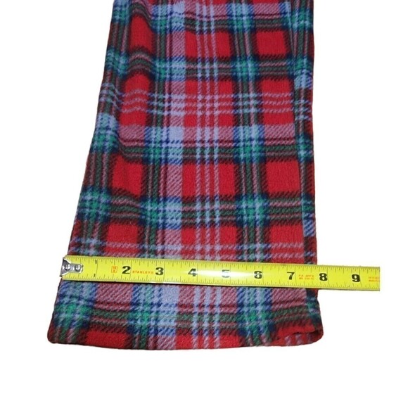 𝅺Red Plaid Christmas Pajama Pants Fleece Lounge Sleepwear - Picture 5 of 10